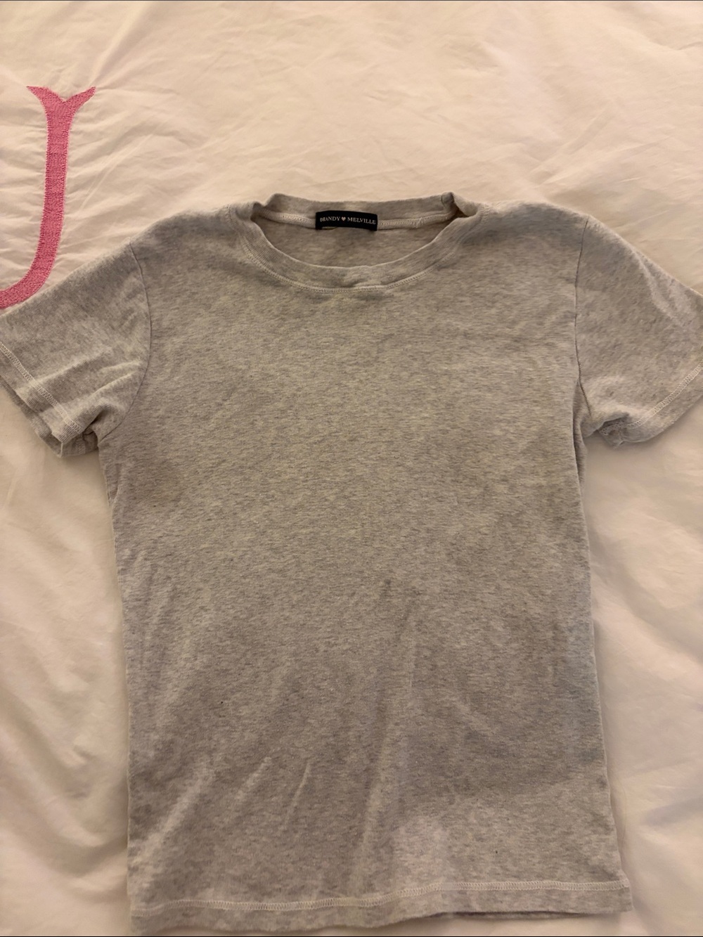 Brandy Melville Heather Gray Crewneck Tee